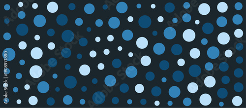 Blue Circle Abstract Pattern Background.