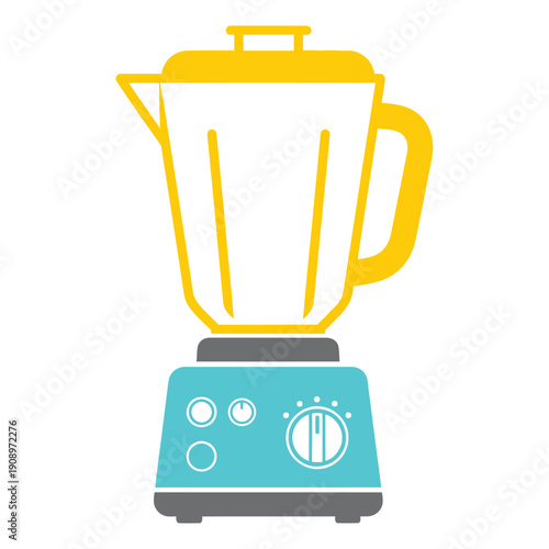 Electric Blender Kitchen Appliance Illustration.