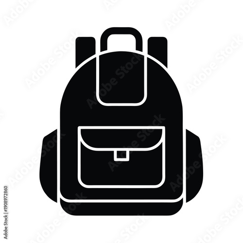 Backpack Storage Clip Icon Vector Illustration