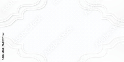 islamic background arabic frame template design white banner seamless geometric pattern ramadan kareem eid mubarak banner design