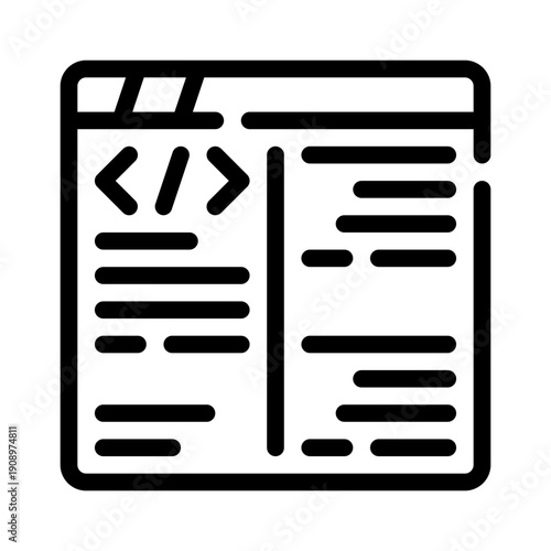 code editor line icon