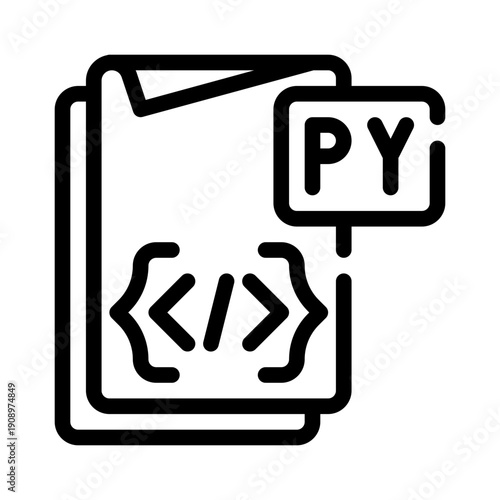 Python line icon