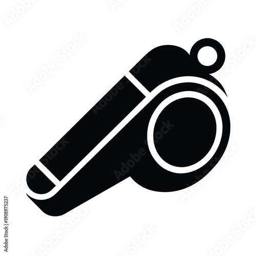 Compact Emergency Whistle Icon Vector Illustration