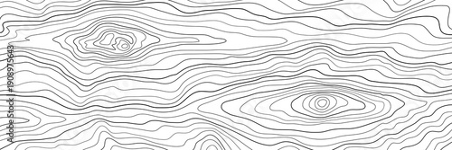 Wood texture imitation, hand drawn wood plank, black lines on white background, vector design, banner