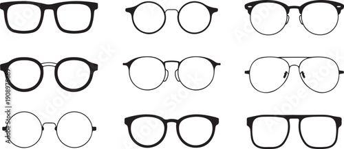 glasses optical frame assortment round square aviator wayfarer