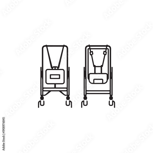 Mobility Sling icon line art design 