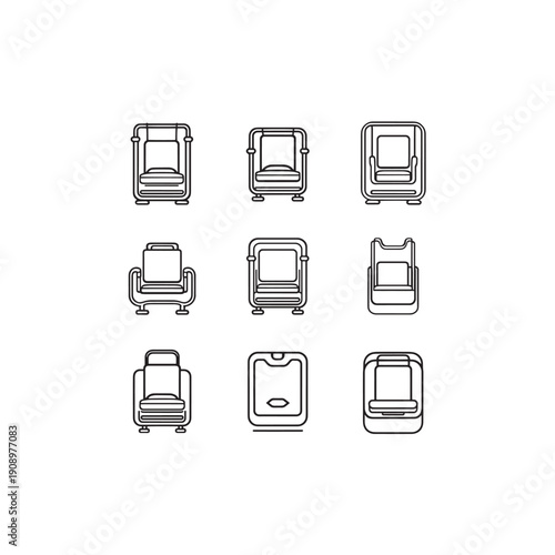 Mobility Sling icon minimal line art 