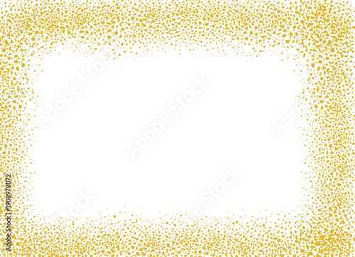 Golden star patterned frame inspired by yellow millet grain texture in a seamless natural design