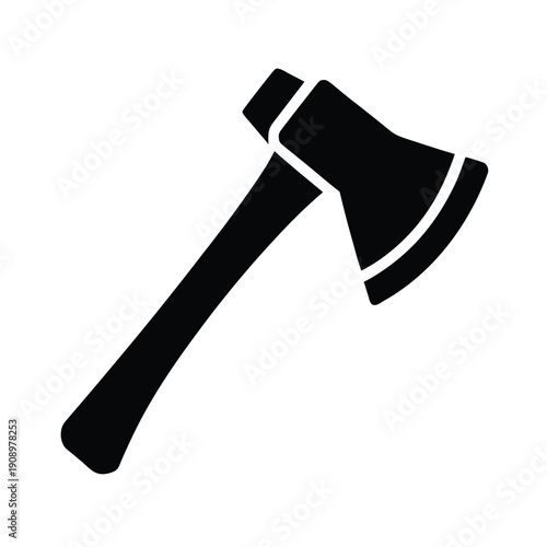 Firewood Axe Icon Vector Illustration