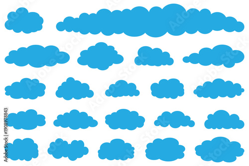 Cloud symbol. Food smoke, cloud texture and weather element symbol. eps 10