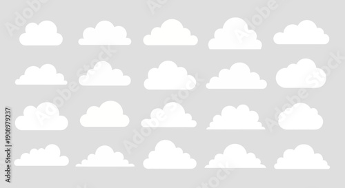 Cloud Vector Set: Weather Icon Collection