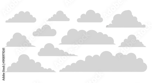 Cloudy Sky Elements: Vector Set for Graphic Design