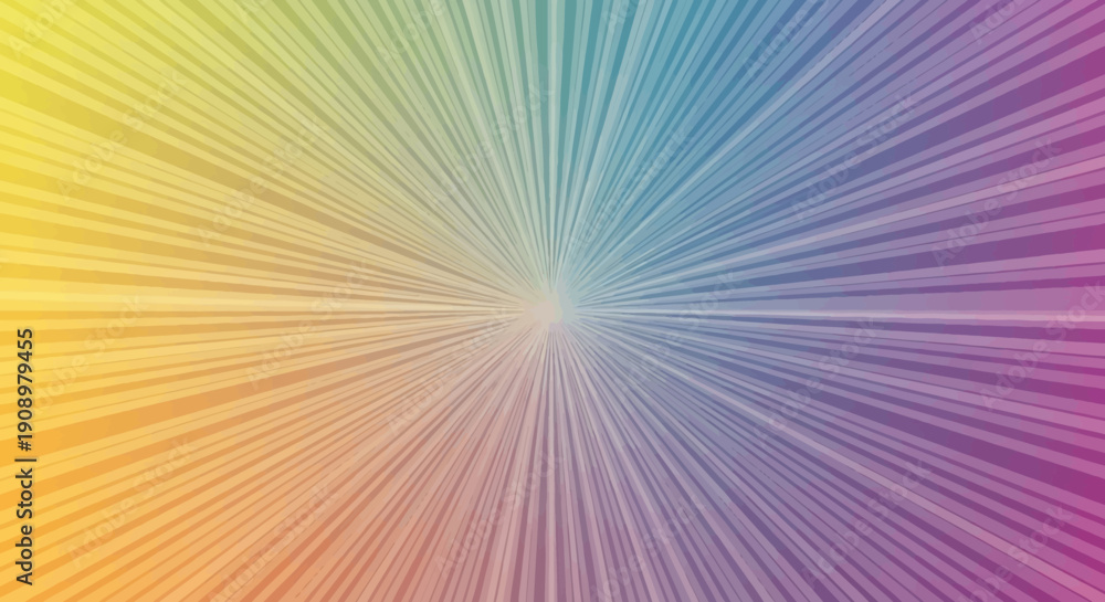 Obraz premium Colorful Burst Abstract Background with Light Rays