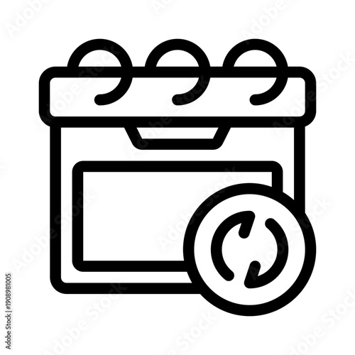 calendar sync line icon