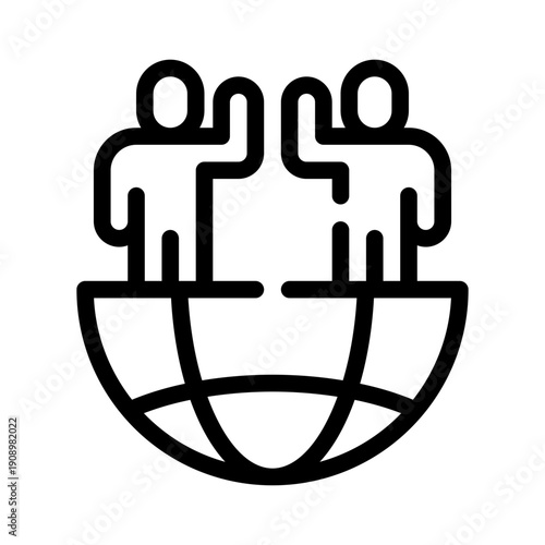 partnership line icon