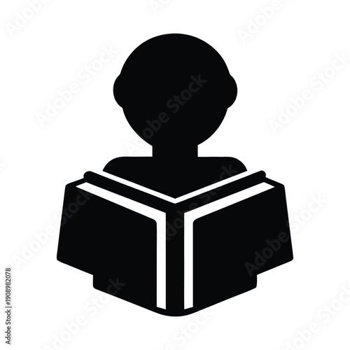 Homework Silhouette Icon Vector Illustration