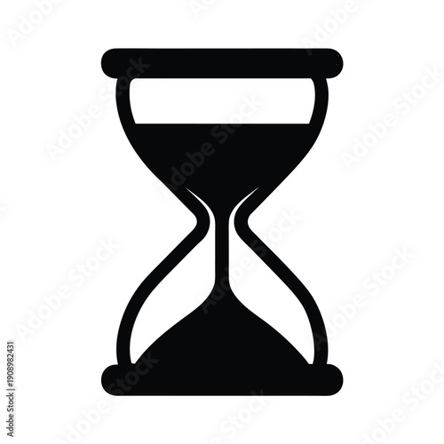 Hourglass Silhouette Icon Vector Illustration