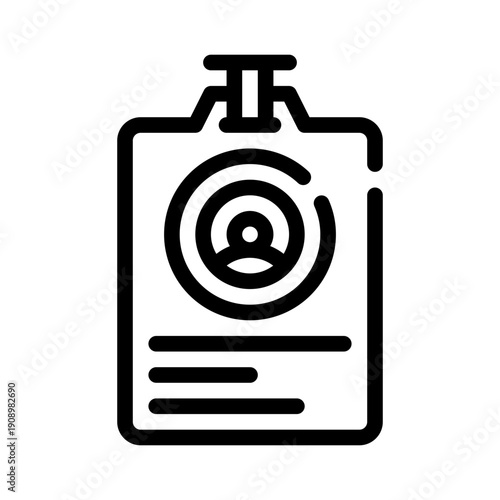 card holder line icon