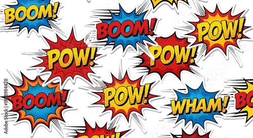 Comic Book Style Speech Bubbles Background