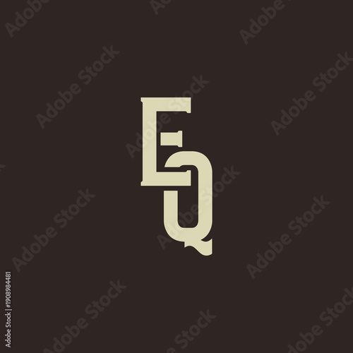 EQ Abstract Initial Logo. Clean, high-contrast typography suitable for branding, identity, and corporate design. Ideal for logos, signage, and minimalist graphic projects.