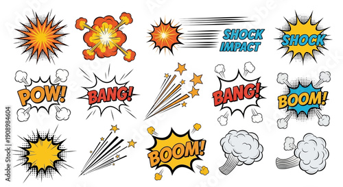 Comic Speech Bubbles Vector Set