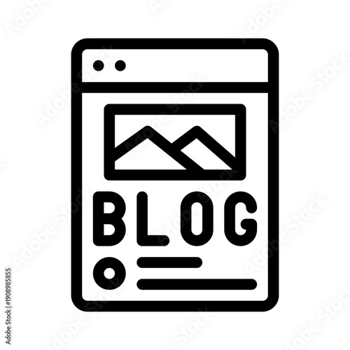 blog post line icon