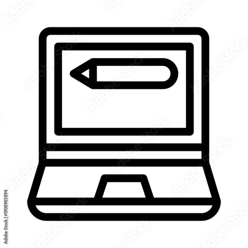 laptop line icon