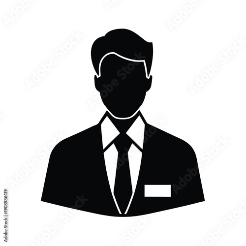 News Broadcast Silhouette Icon Vector Illustration