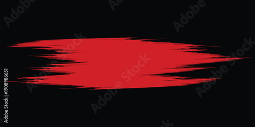 grunge red brush stroke texture on black background