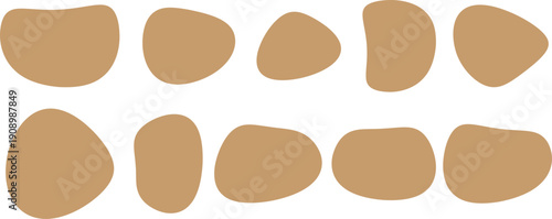 Abstract organic rectangle shapes. Uneven frame boxes. Irregular blob set. Yellow fluid line banner set. Amoeba design elements. Freeform line hand-drawn splashes. Abstract geometric speech bubbles.