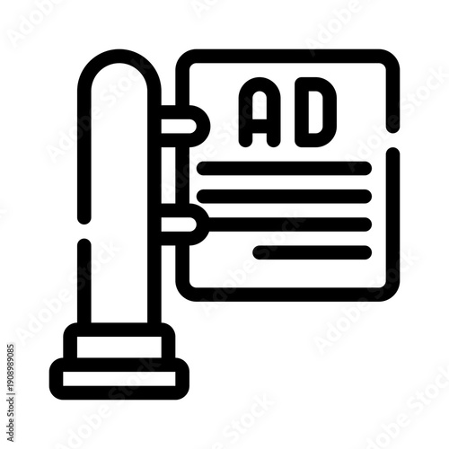 billboard design line icon