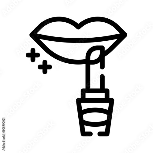 lipstick line icon