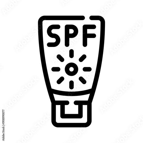 sunscreen line icon