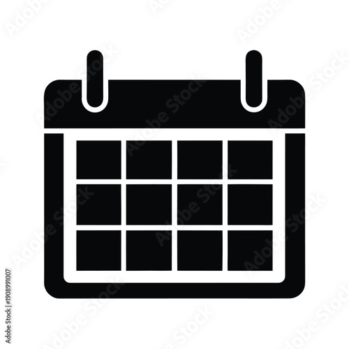 Schedule Board Silhouette Icon Vector Illustration