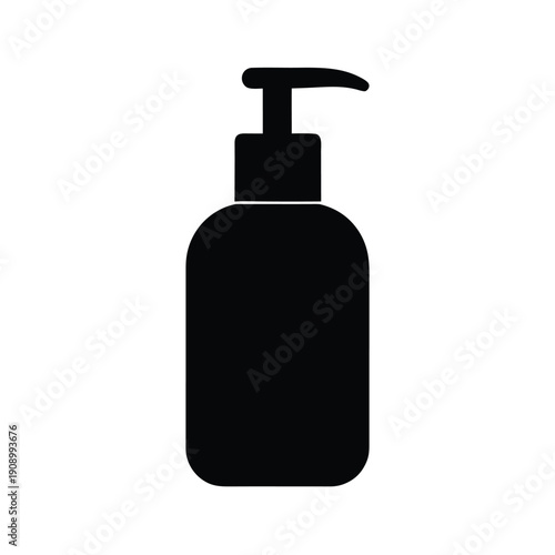 Soap Pump Silhouette Icon Vector Illustration