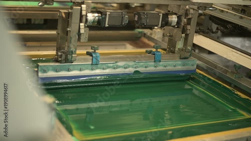 VDO Process PCB screen solder mask in factory.