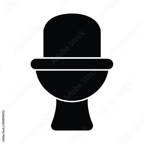 Toilet Silhouette Icon Vector Illustration