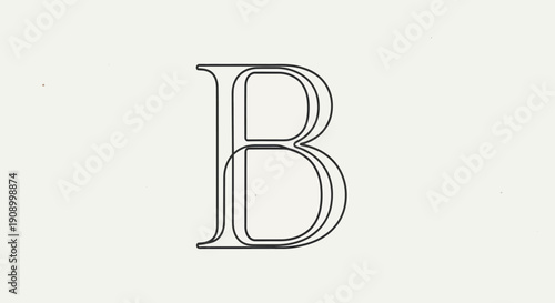 Large letter B in serif font.