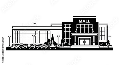 Large shopping mall building exterior.
