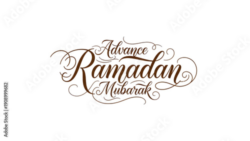 Advance Ramadan Mubarak elegant calligraphy text