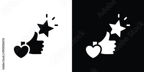 Praise Icon Sheet Black And White