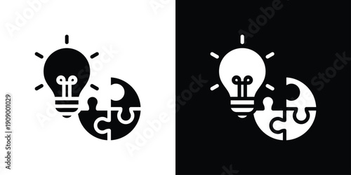 Problem Solving Icon Sheet Black And White