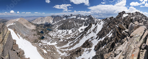 Panorama Overlooking The North Fork Of Big Pine Creek Basin And The Palisade Mountains