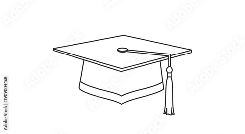 Graduation cap illustration a symbol of academic achievement silhouette