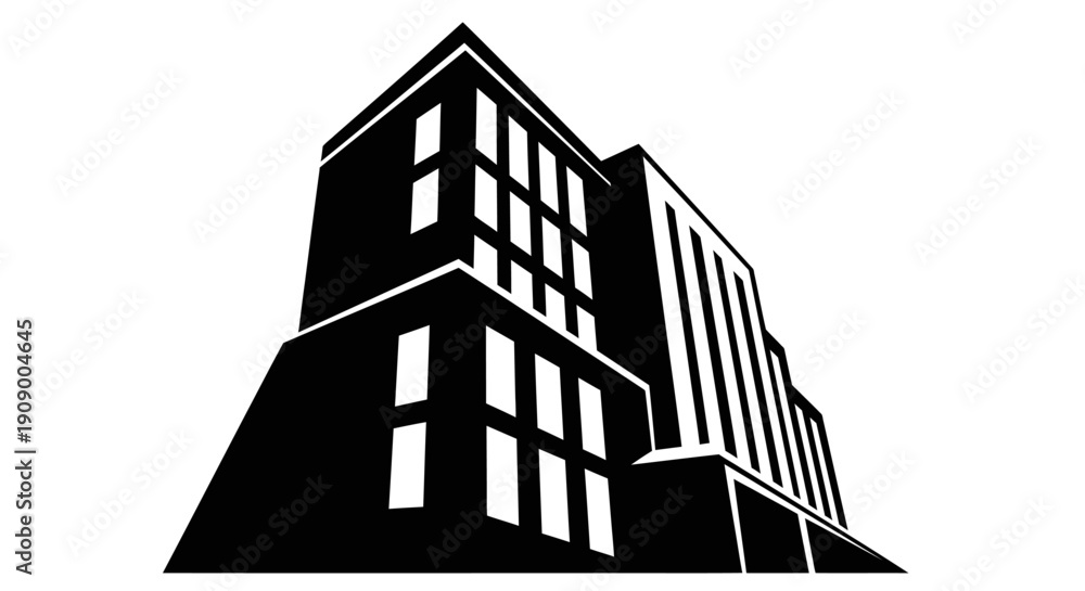 Naklejka premium Modern office building architecture design.