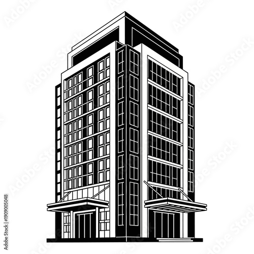 Modern High Rise Office Building.
