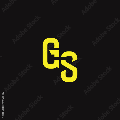 GS Abstract Initial Logo. Clean, high-contrast typography suitable for branding, identity, and corporate design. Ideal for logos, signage, and minimalist graphic projects.