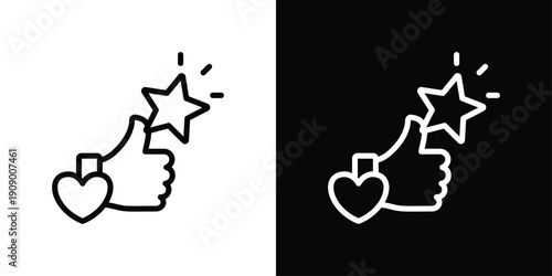 Praise Icon Sheet Black And White