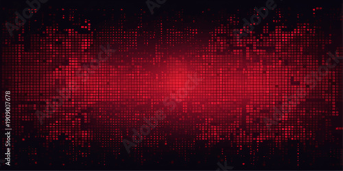Abstract red and black grunge background with a dark digital texture and light motion line patterns for an artistic tech wallpaper backdrop