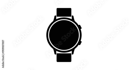 Black watch with white outline details.